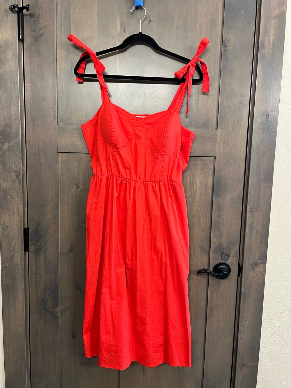 LC Lauren Conrad Red Tie-Shoulder Midi Sundress